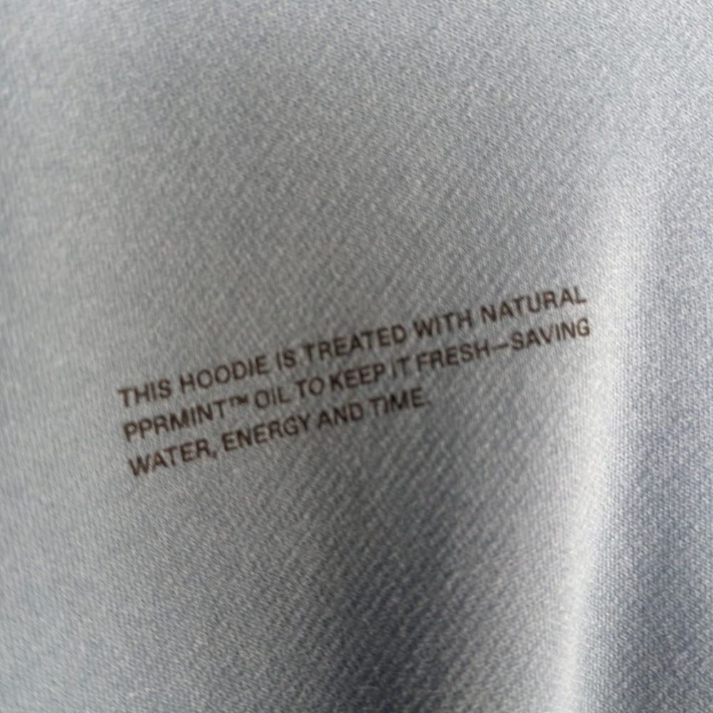 Pangaia Organic Cotton Hooded Long Sleeve Sweatshirt Blue Small - Picture 6 of 13
